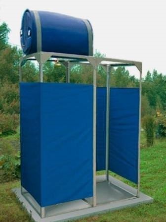 Душ на даче своими руками с подогревом: пошаговая инструкция монтажа + 17 фото