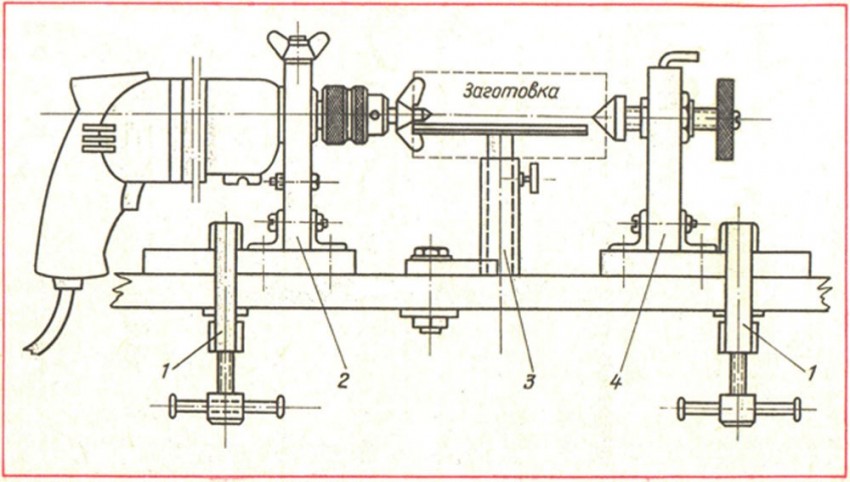 Токарный станок своими руками по дереву из дрели - пошаговое руководство (+33 фото)
