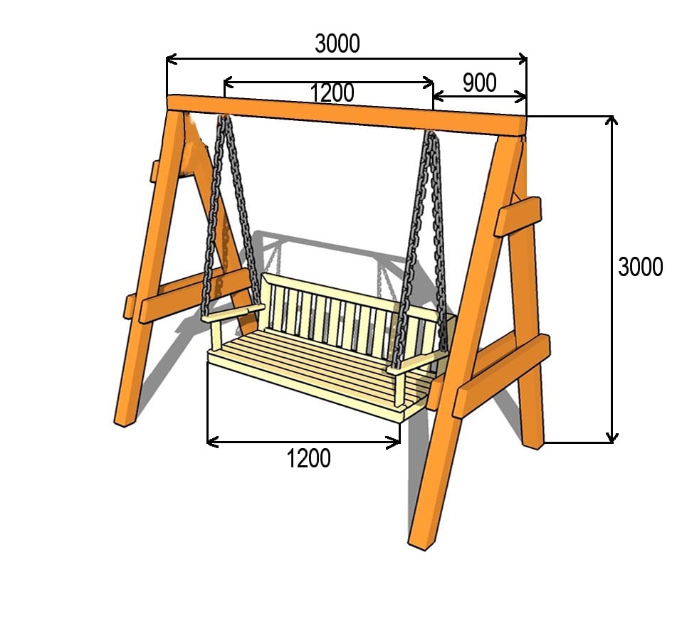 Садовые качели своими руками: советы начинающему плотнику + 15 фото