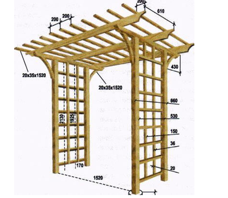 Чертеж перголы