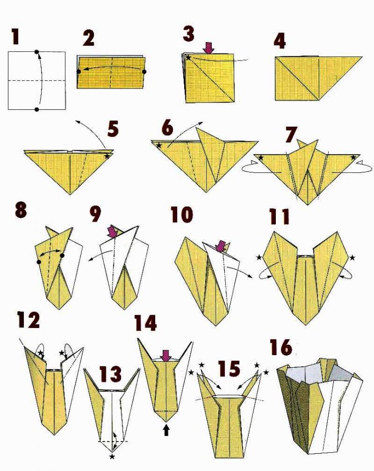 Пошаговая инструкция ваза-оригами своими руками