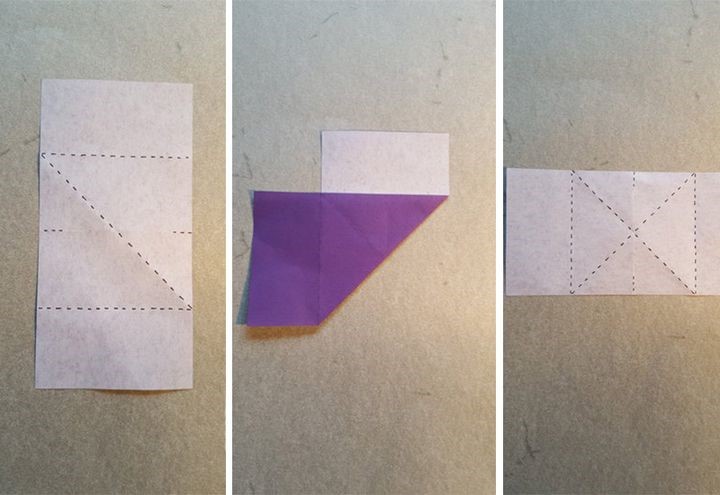 Схема выполнения кусудамы розовый кварц из бумаги 