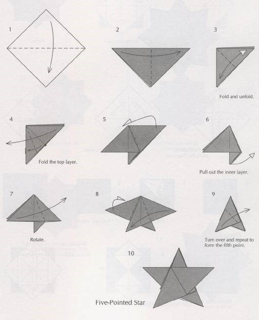 звезда в технике оригами техника выполнения 