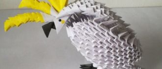 попугай оригами. как сделать