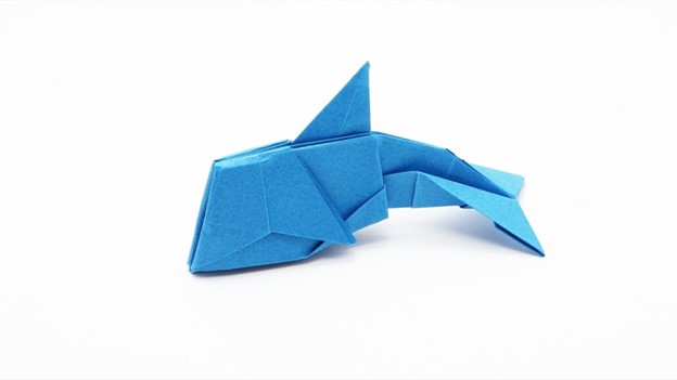 оригами кита и дельфинов