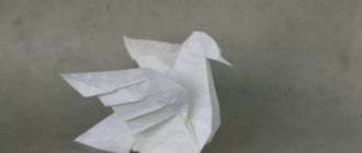 Инструкция, как сделать оригами голубя