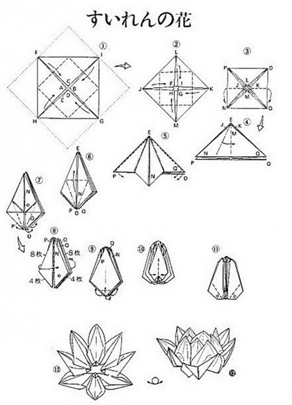 Оригами лотос: схемы сборки волшебного цветка Востока из бумаги с описаниями + 82 фото