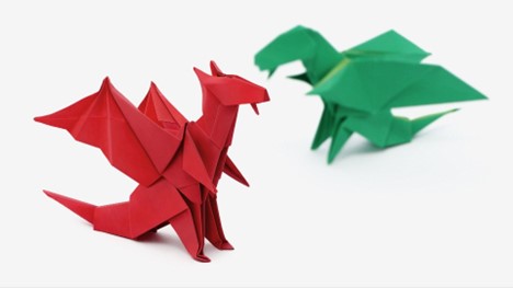 готовый дракон оригами