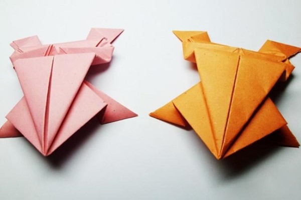 прыгающие лягушки-оригами
