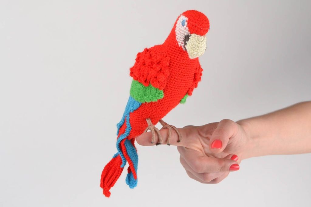 как сделать попугай из ниток