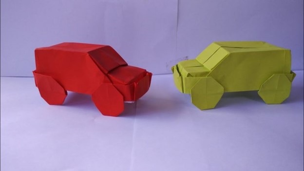 Оригами машина: варианты создания бумажных поделок со схемами и описаниями + 73 фото