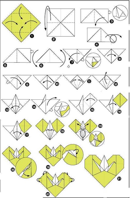 Журавлик оригами: пошаговые инструкции, видео + 52 фото