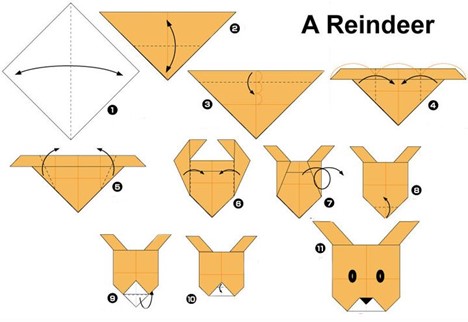 Делаем оленёнка из бумаги