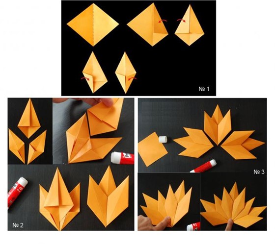 Кленовый лист оригами: пошаговые инструкции по созданию + 49 фото